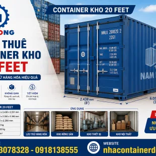 Dịch Vụ Cho Thuê Container Kho 20 Feet Chất Lượng Giá Tốt