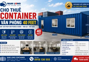 Dịch Vụ Cho Thuê Container Văn Phòng 40 Feet Full Nội Thất