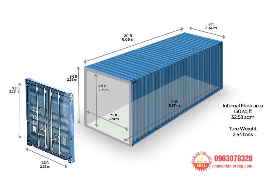 Cấu tạo container văn phòng 20 feet