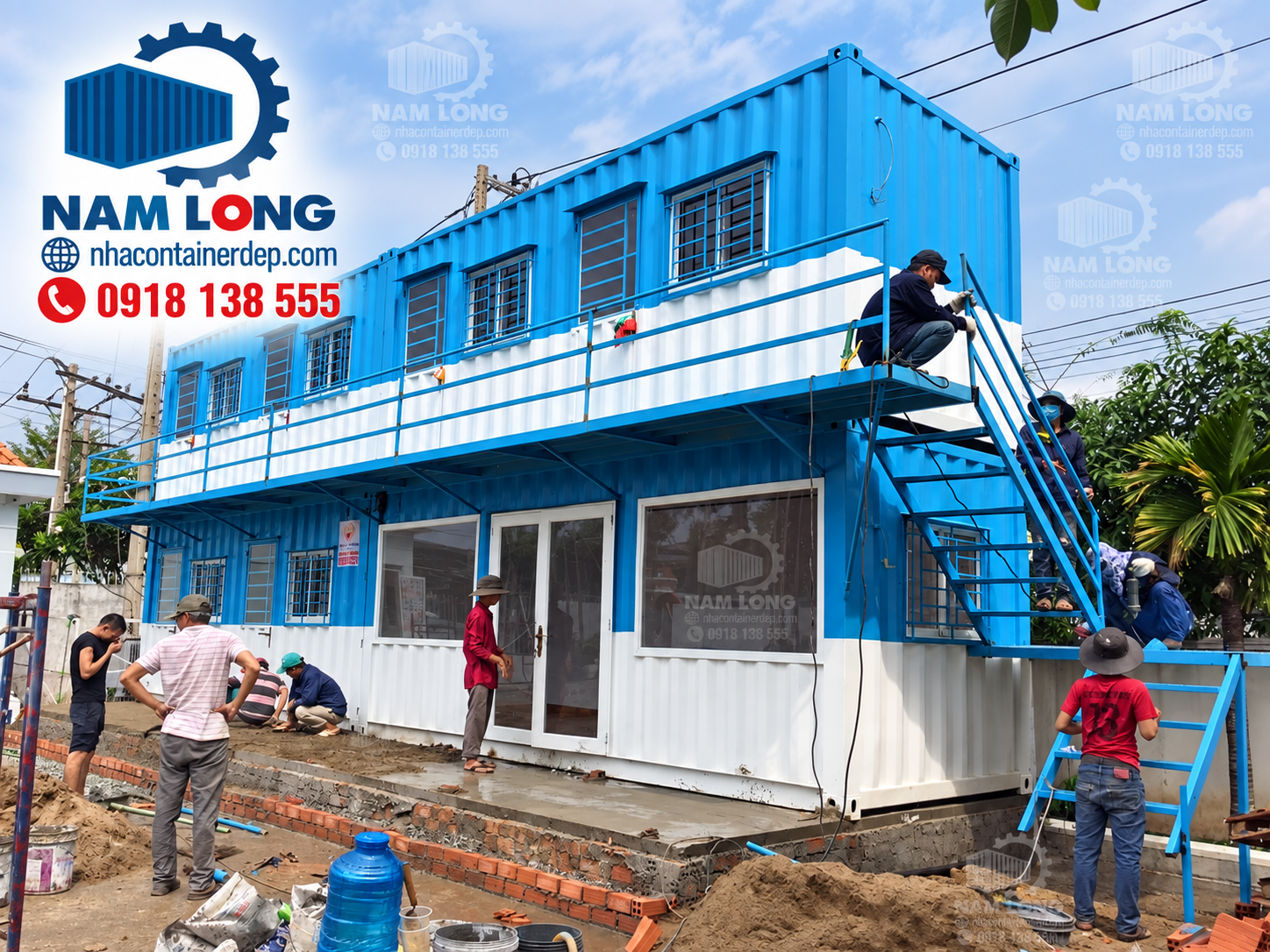 Mẫu container văn phòng 2 tầng giá rẻ