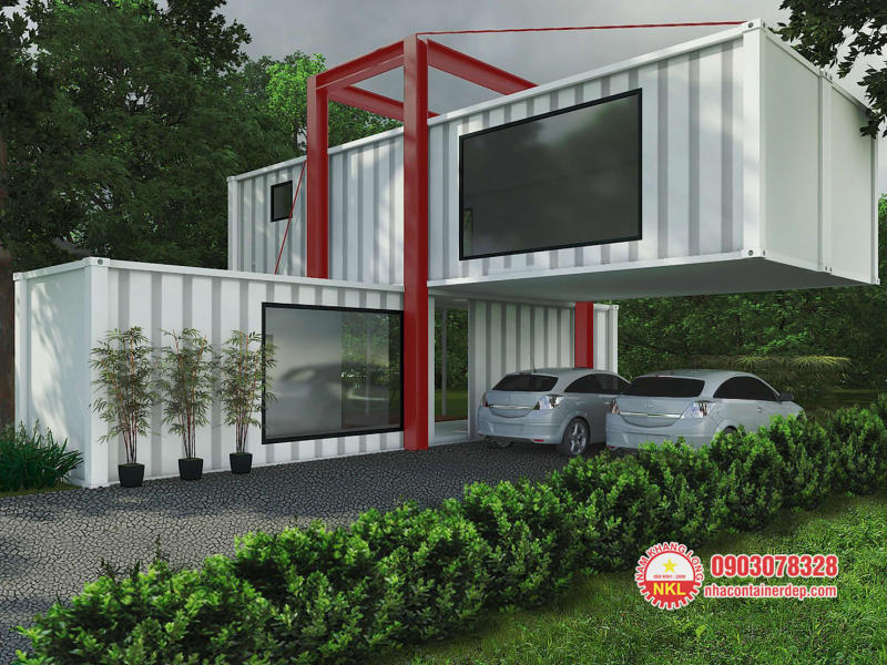 Mẫu nhà container 2 tầng