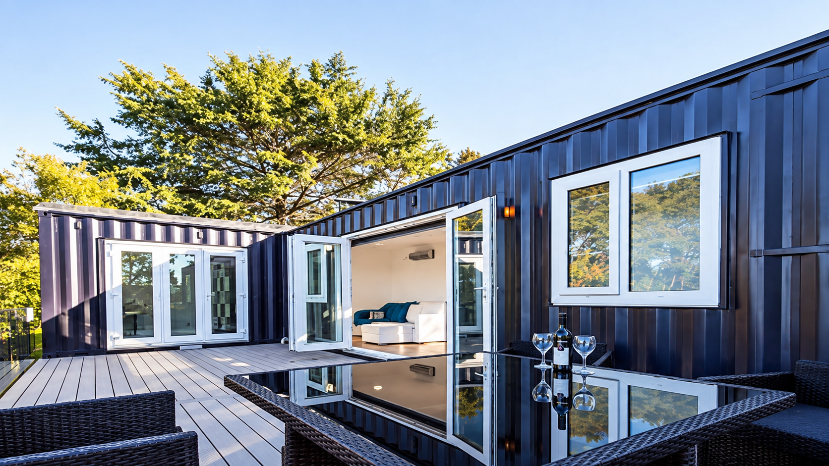 Mẫu nhà container giá rẻ chữ L