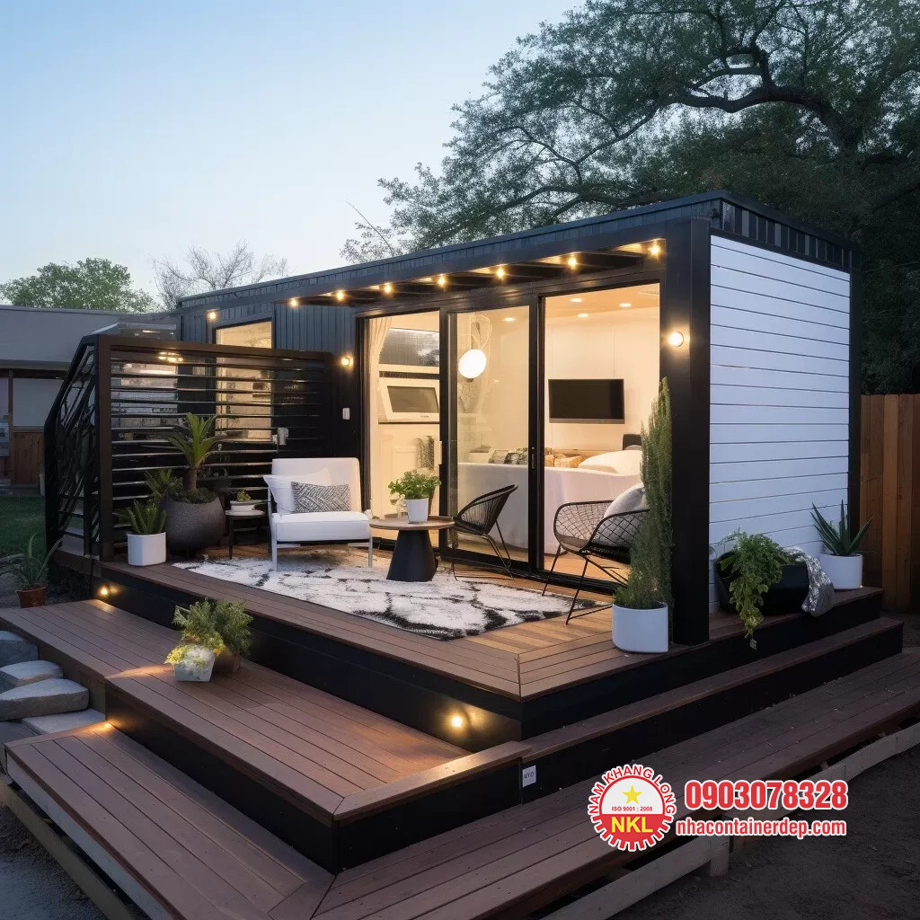 Nhà container 1 tầng nhỏ gọn