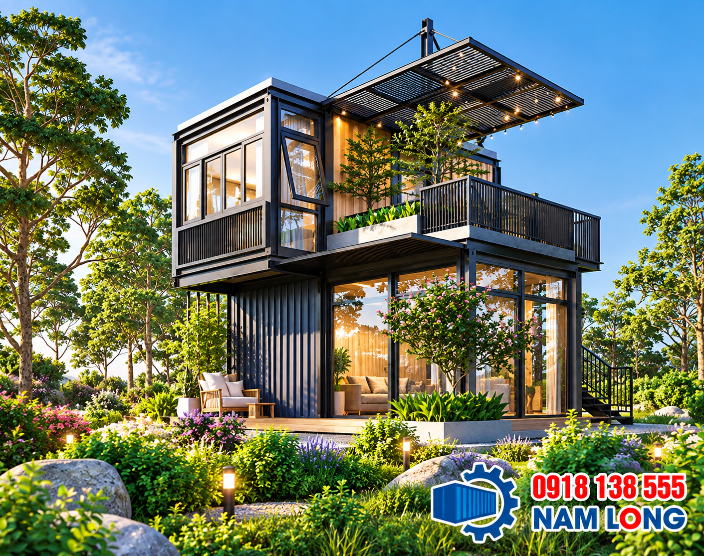 Nhà container 2 tầng đa năng