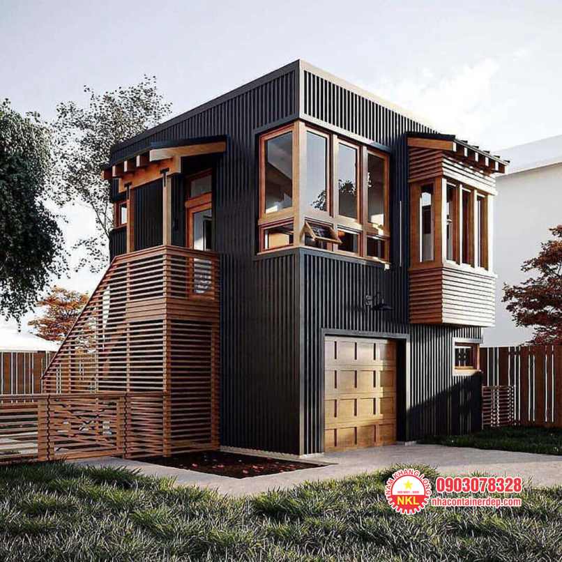 Nhà container 2 tầng nhiều lớp