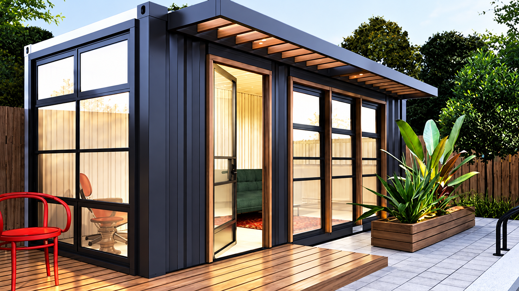 Mẫu nhà container 20 feet giá rẻ đơn giản