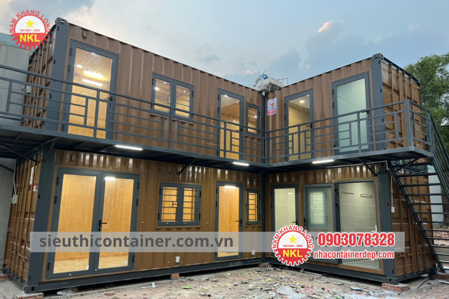 Nhà container lắp ghép 2 tầng