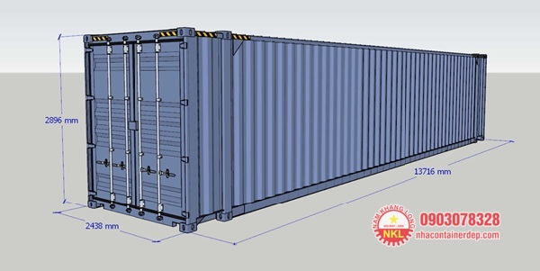 Thông số container văn phòng 40 feet