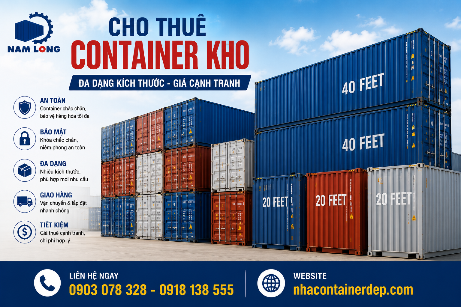 Dịch vụ thuê container kho theo tháng chất lượng cao