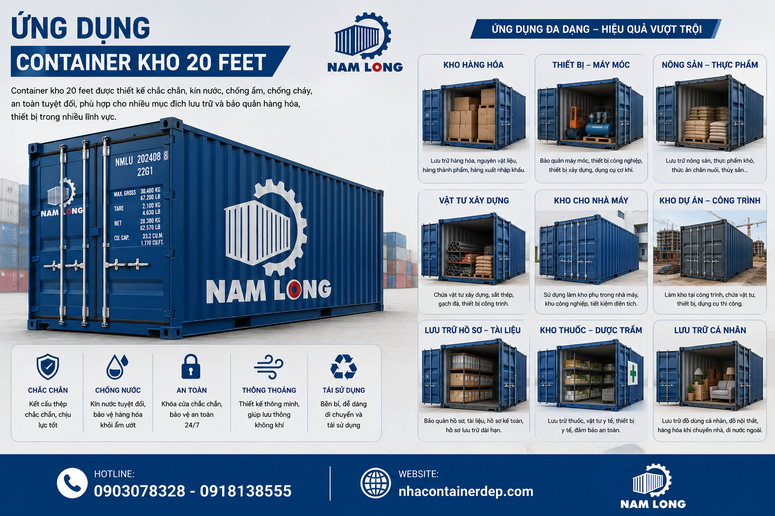 Ứng dụng thực tế của Container Kho 20 Feet