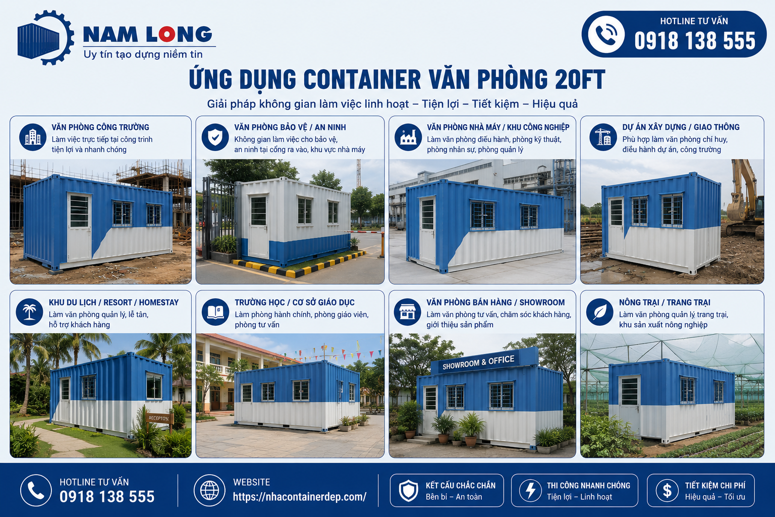 Ứng dụng Container Văn Phòng 20 Feet