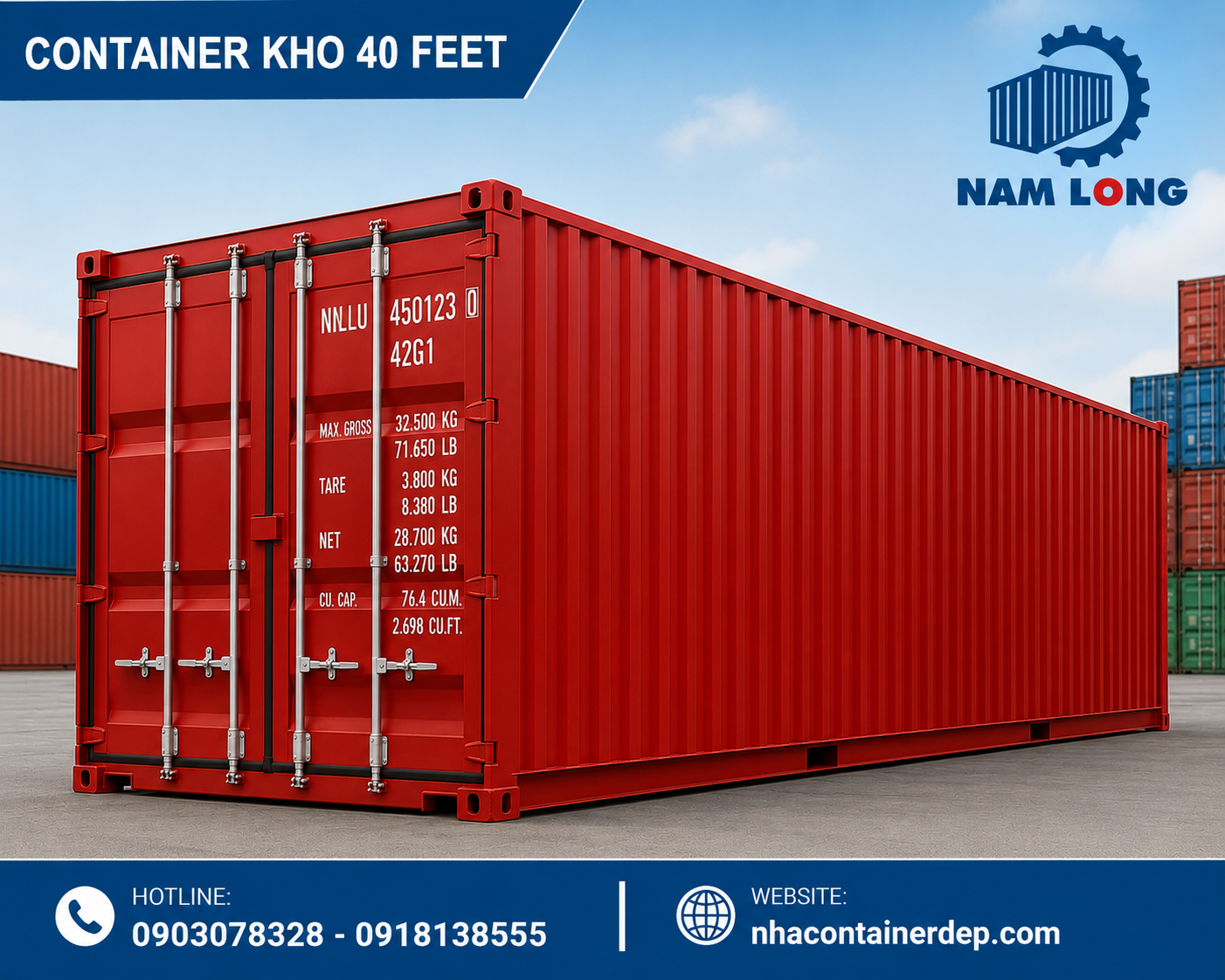 Container kho 40 feet chất lượng cao