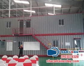 Container văn phòng 40 feet ghép chồng 2 cont