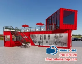 Container cafe lắp ghép siêu đẹp