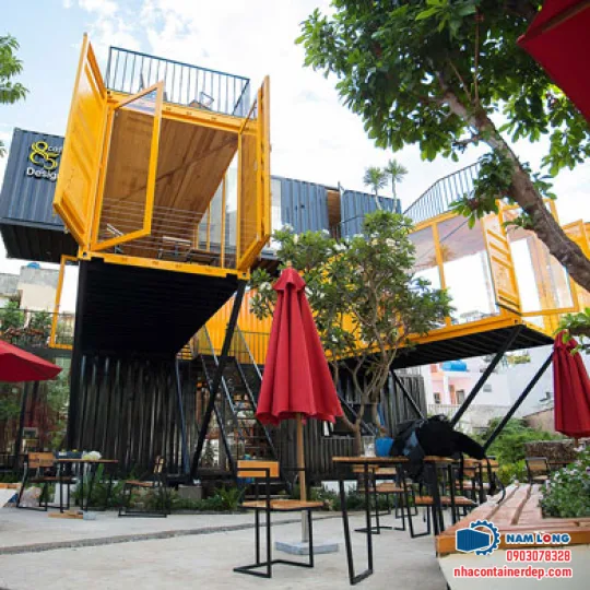 Mẫu container cafe đẹp
