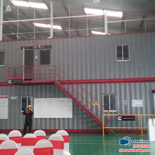 Container văn phòng 40 feet ghép chồng 2 cont