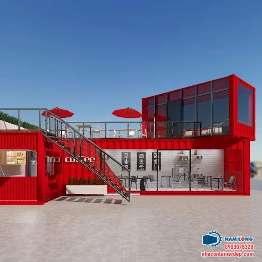 Container cafe lắp ghép siêu đẹp