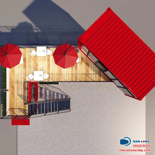 Container cafe lắp ghép siêu đẹp