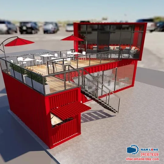 Container cafe lắp ghép siêu đẹp